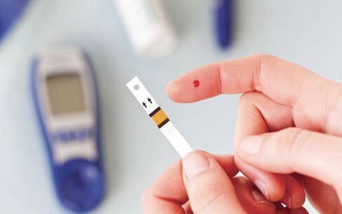 Blood for measuring sugar with diabetes