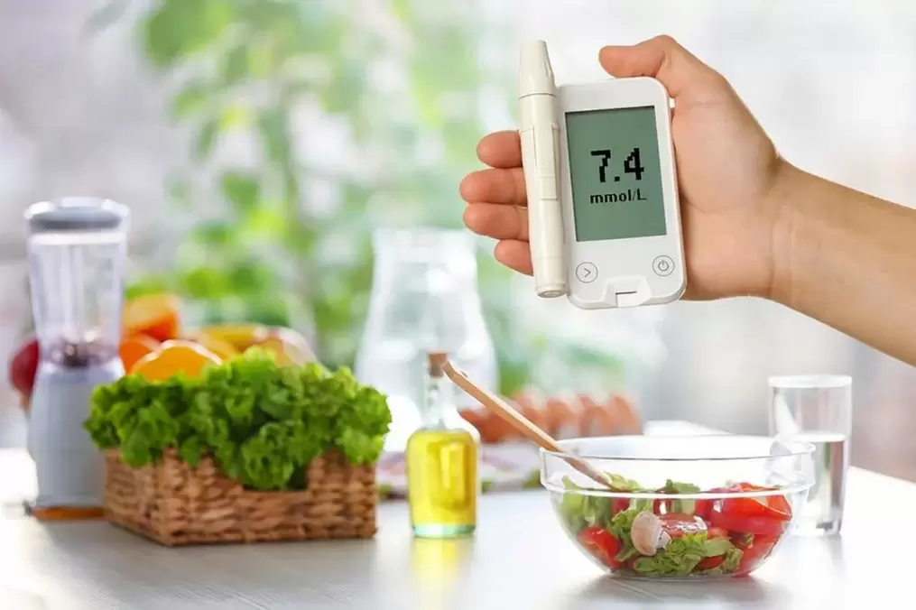 Glucometer and food for diabetes